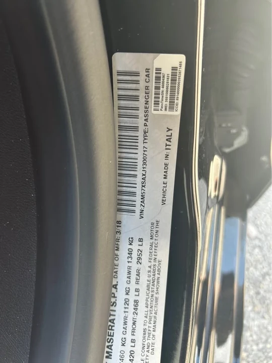 2018 Maserati Ghibli 3rd Gen - Image 7 of 12