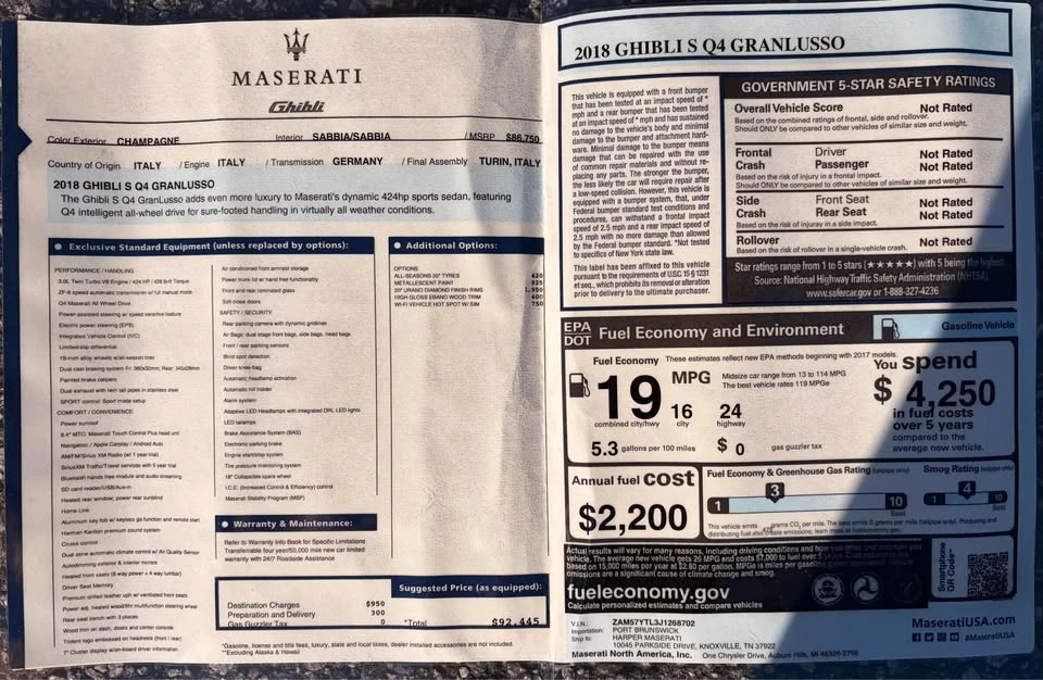 2018 Maserati Ghibli 3rd Gen - Image 20 of 20