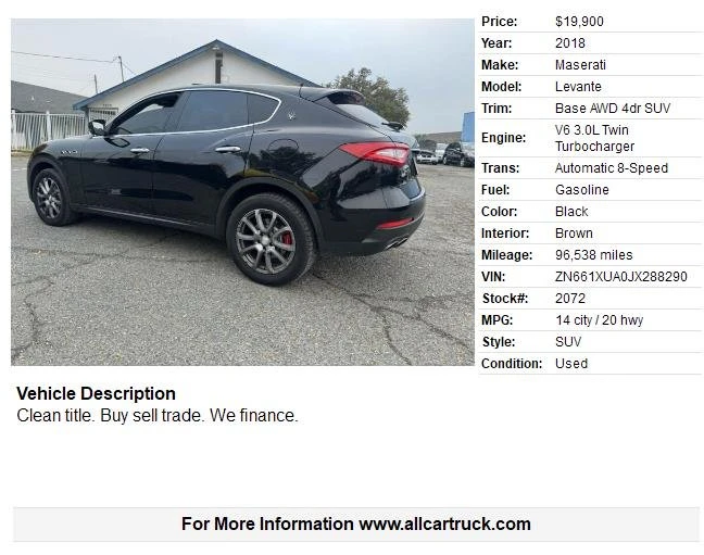 2018 Maserati Levante - Image 2 of 20
