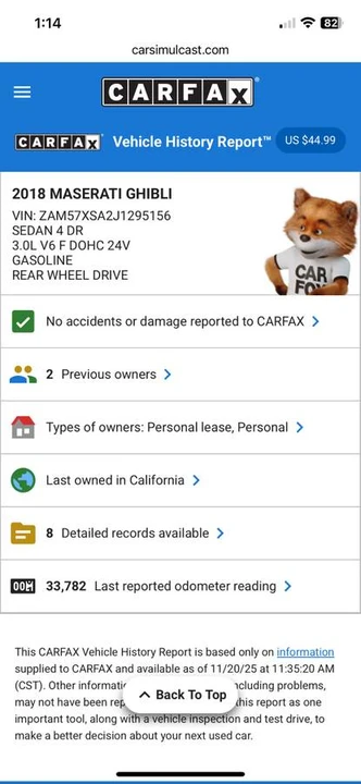 2018 Maserati Ghibli 3rd Gen - Image 15 of 19