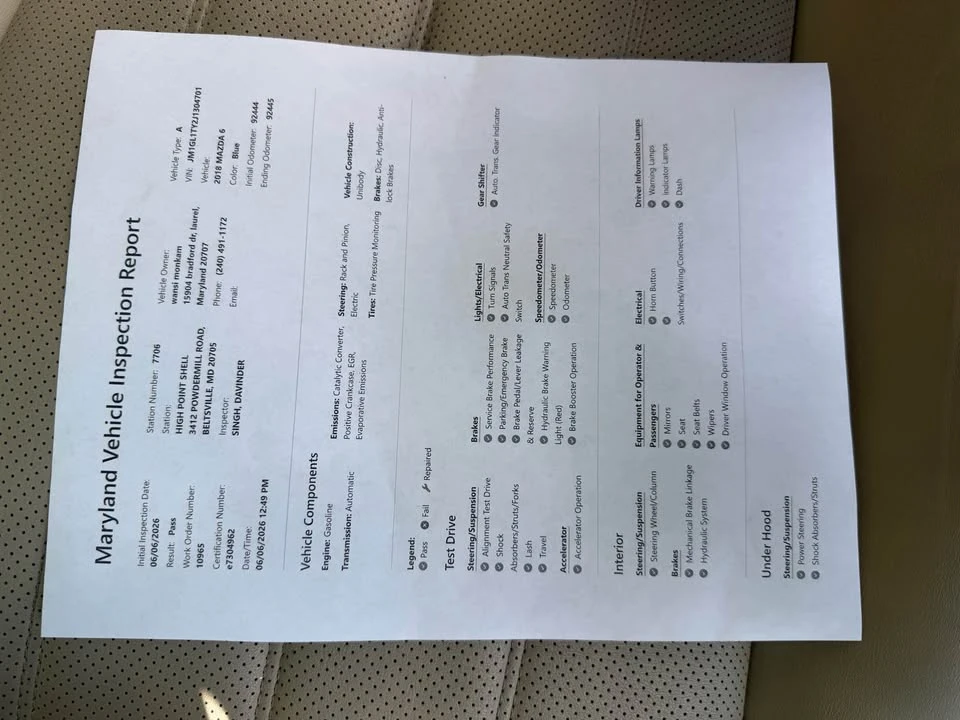 2018 Mazda Mazda 6 3rd Gen - Image 12 of 12
