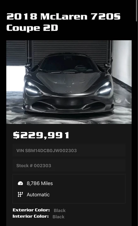 2018 McLaren 720S - Image 9 of 9