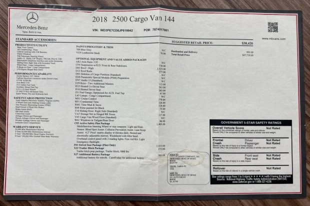 2018 Mercedes-Benz NCV3 Sprinter - Image 9 of 9