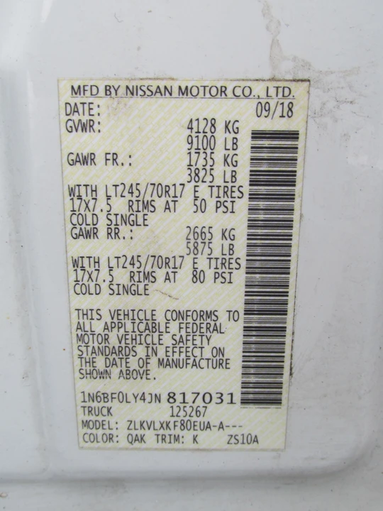 2018 Nissan NV2500 - Image 21 of 21