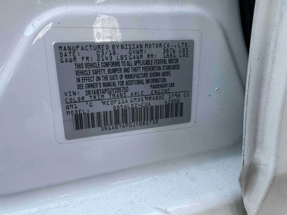 2018 Nissan Sentra 7th Gen - Image 8 of 10