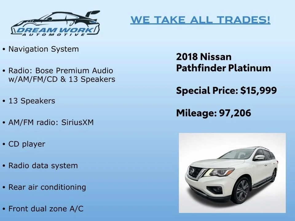 2018 Nissan Pathfinder 4th Gen - Image 2 of 18