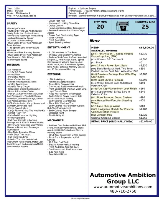 2018 Porsche 718 Boxster - Image 2 of 19