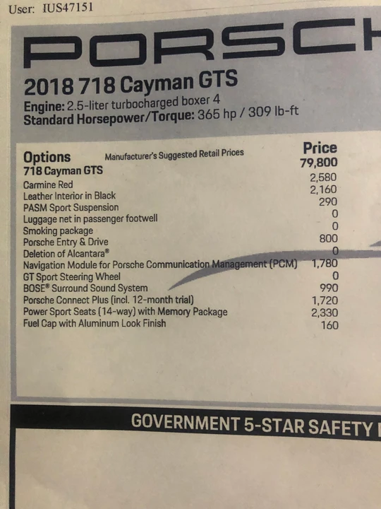 2018 Porsche 718 Cayman GTS - Image 2 of 12