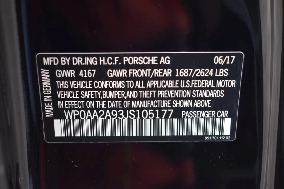 2018 Porsche 991 Carrera - Image 4 of 20