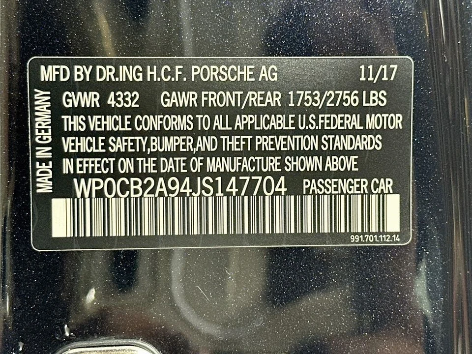 2018 Porsche 991 Carrera S - Image 18 of 19