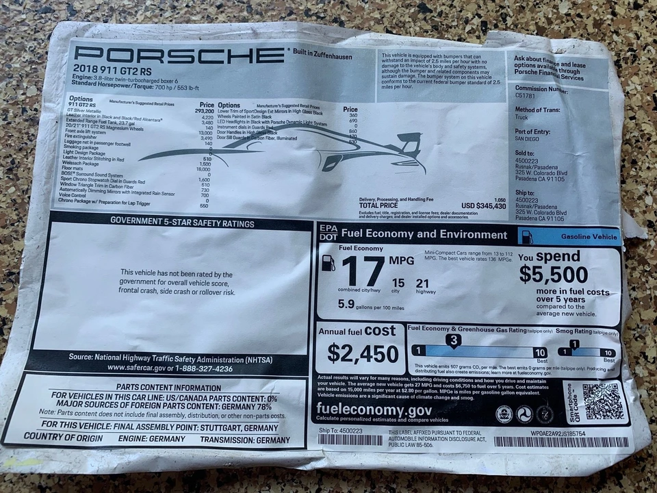 2018 Porsche 991 GT2 RS - Image 8 of 8
