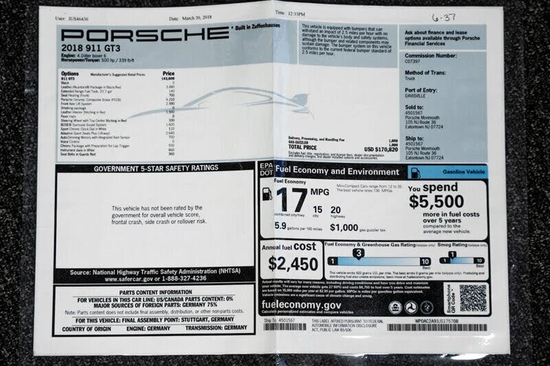 2018 Porsche 991 GT3 - Image 28 of 31