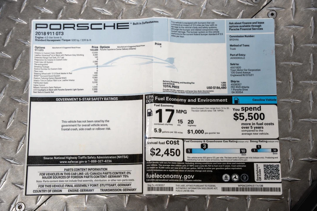 2018 Porsche 991 GT3 - Image 3 of 31