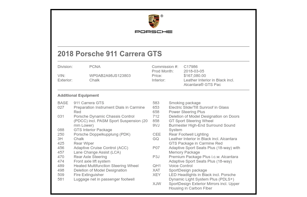2018 Porsche 991 Carrera GTS - Image 2 of 10
