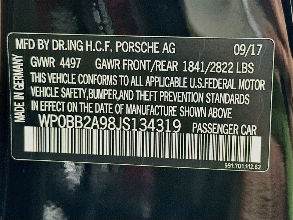 2018 Porsche 991 Targa 4 GTS - Image 18 of 18