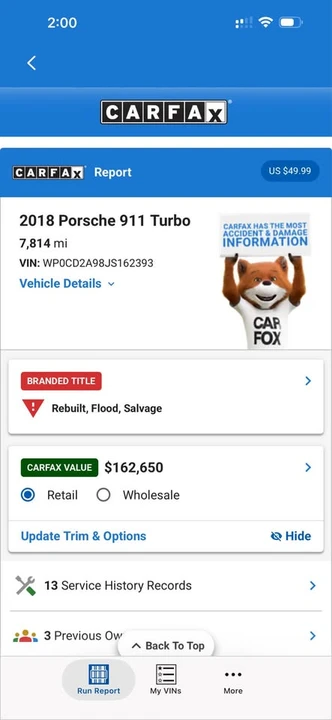 2018 Porsche 991 Turbo - Image 18 of 18
