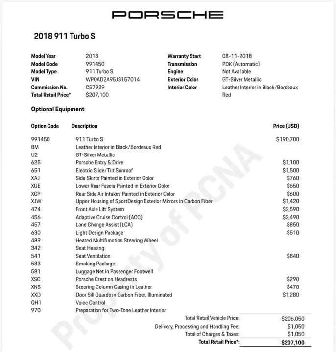 2018 Porsche 991 Turbo S - Image 2 of 31