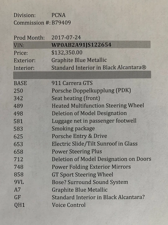 2018 Porsche 991 Carrera GTS - Image 18 of 19