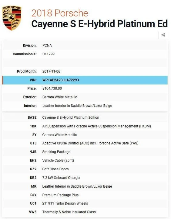 2018 Porsche 958 Cayenne S - Image 17 of 17
