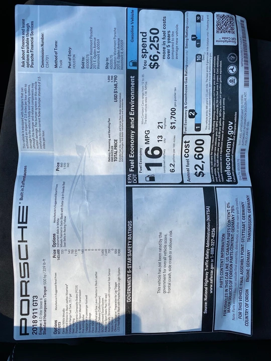2018 Porsche 991 GT3 - Image 10 of 16