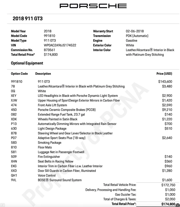 2018 Porsche 991 GT3 - Image 5 of 26