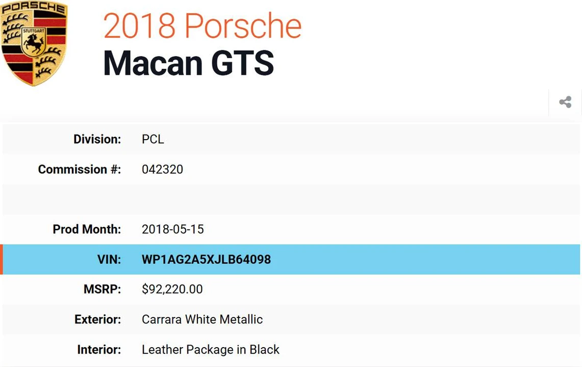 2018 Porsche Macan GTS - Image 18 of 20