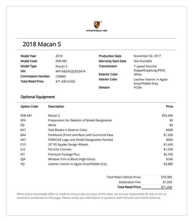 2018 Porsche Macan S - Image 13 of 13