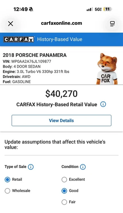 2018 Porsche 971 Panamera - Image 8 of 8