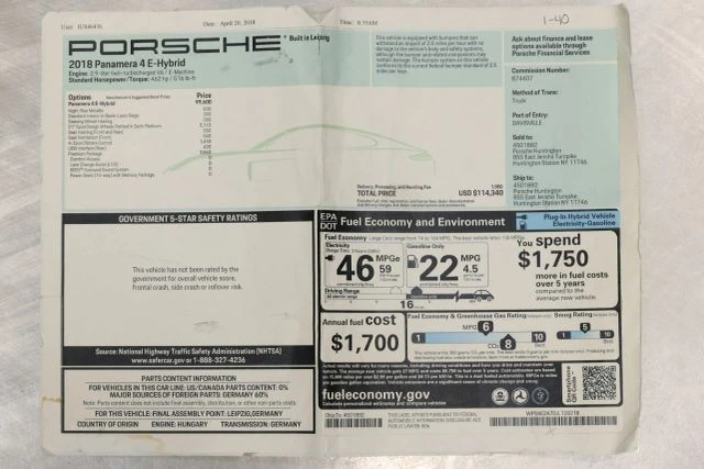 2018 Porsche 971 Panamera - Image 6 of 12