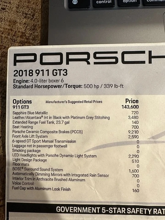 2018 Porsche 991 GT3 - Image 17 of 17