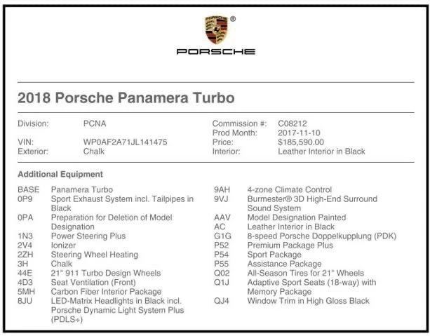 2018 Porsche 971 Panamera Turbo - Image 14 of 14