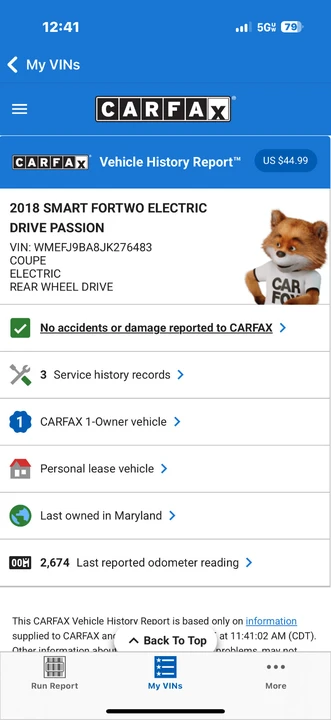 2018 Smart Fortwo 3rd Gen - Image 16 of 16