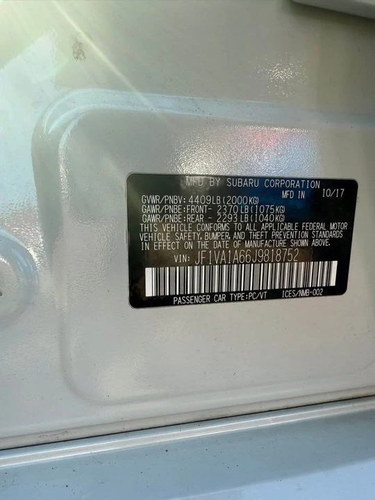 2018 Subaru Impreza WRX 4th Gen - Image 10 of 11