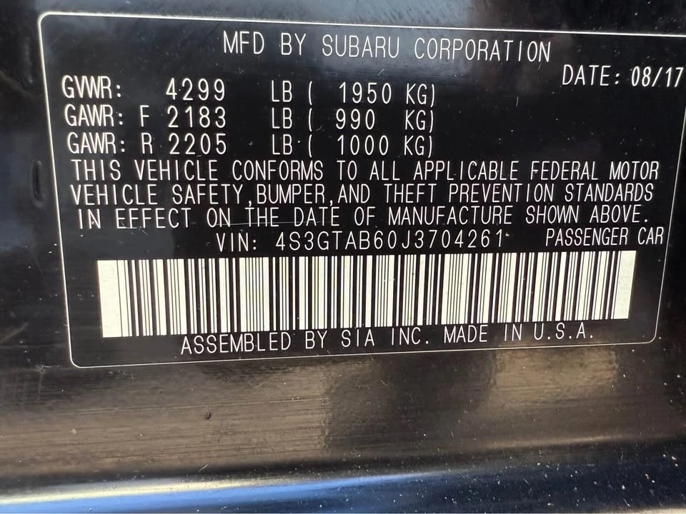 2018 Subaru Impreza 5th Gen - Image 12 of 12