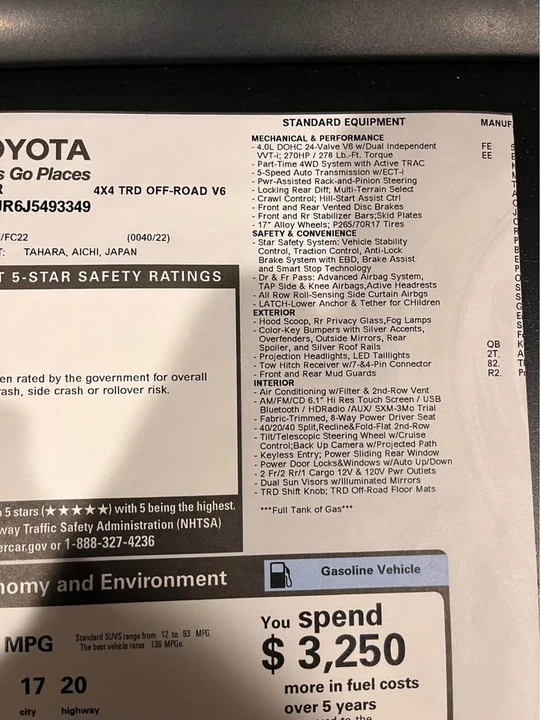 2018 Toyota 4Runner 5th Gen - Image 2 of 20