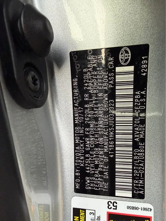 2018 Toyota Camry 8th Gen - Image 12 of 12