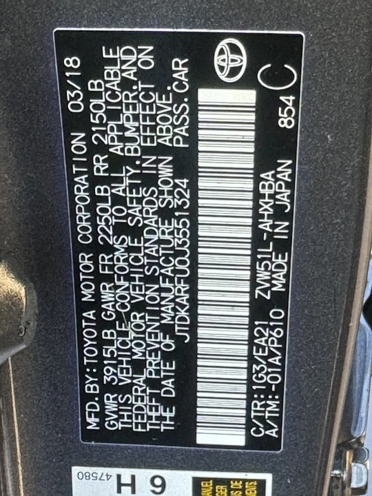 2018 Toyota Prius 4th Gen - Image 17 of 21