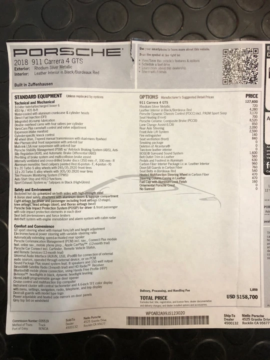 2018 Porsche 991 Targa 4 GTS - Image 7 of 7