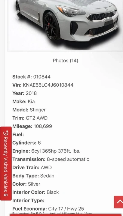 2018 Kia Stinger GT - Image 3 of 3