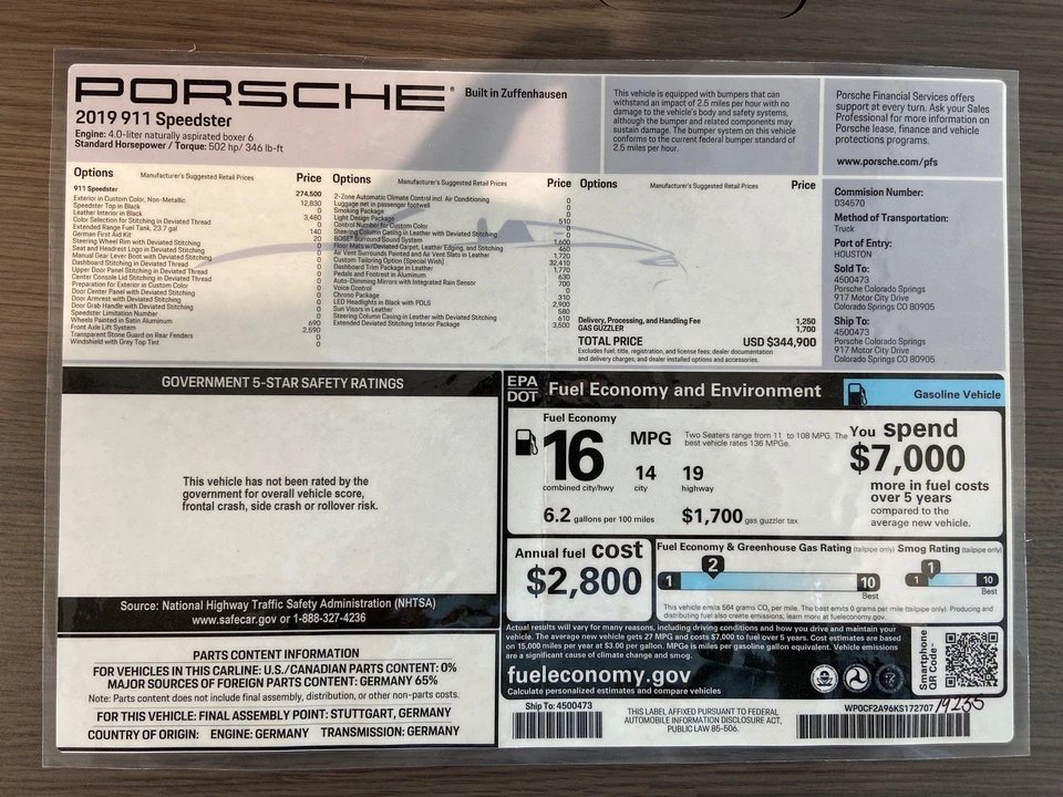 2019 Porsche 991 Speedster - Image 8 of 11