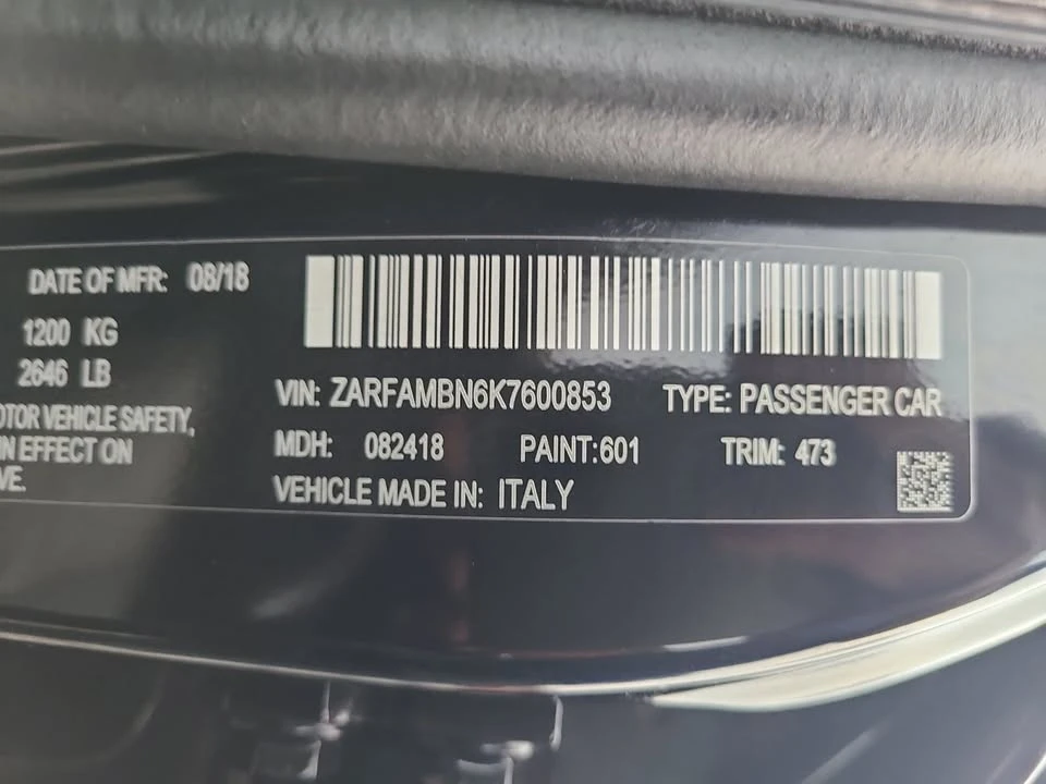 2019 Alfa Romeo Giulia - Image 18 of 18