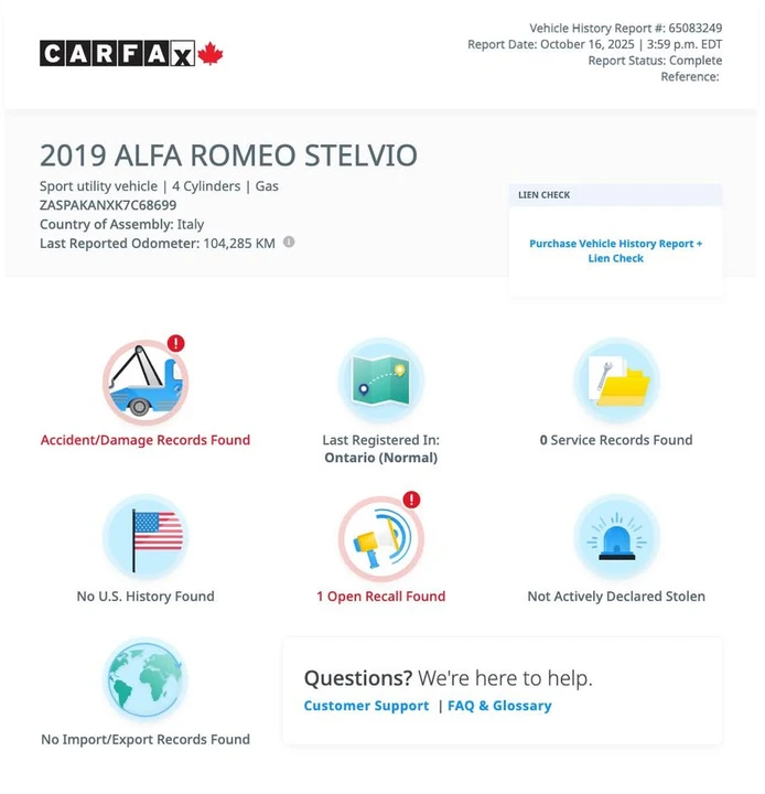 2019 Alfa Romeo Stelvio - Image 13 of 14