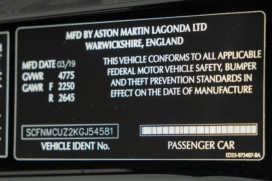 2019 Aston Martin Vanquish 3rd Gen - Image 19 of 21