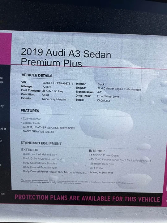 2019 Audi 8V A3 - Image 9 of 9