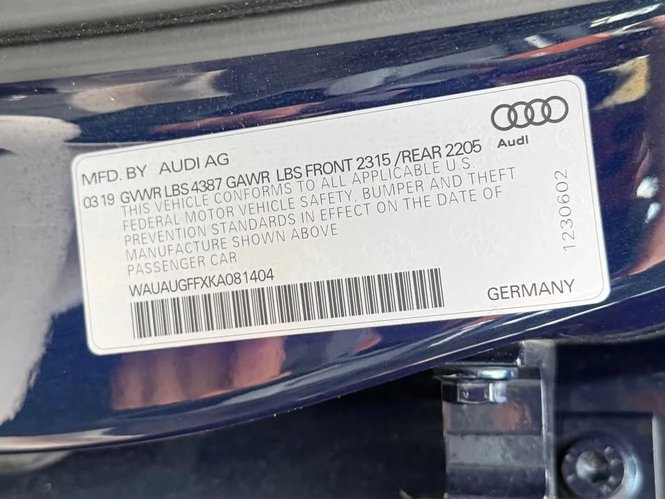 2019 Audi 8V A3 - Image 18 of 18