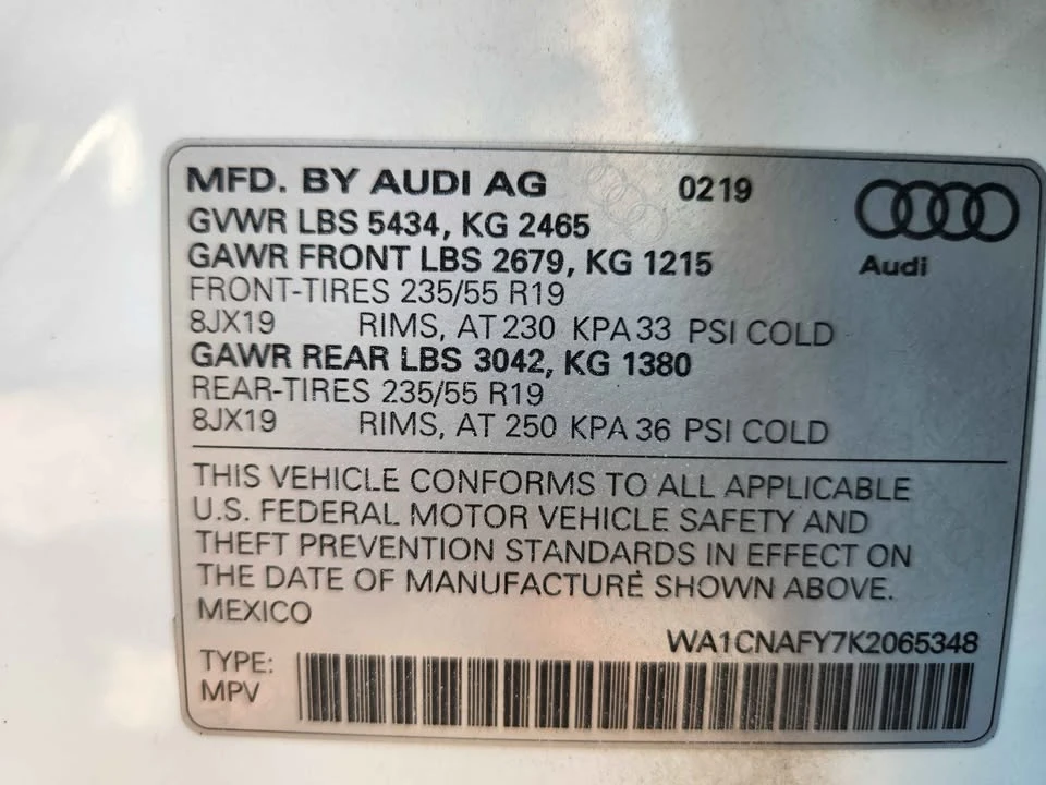 2019 Audi FY Q5 - Image 12 of 20