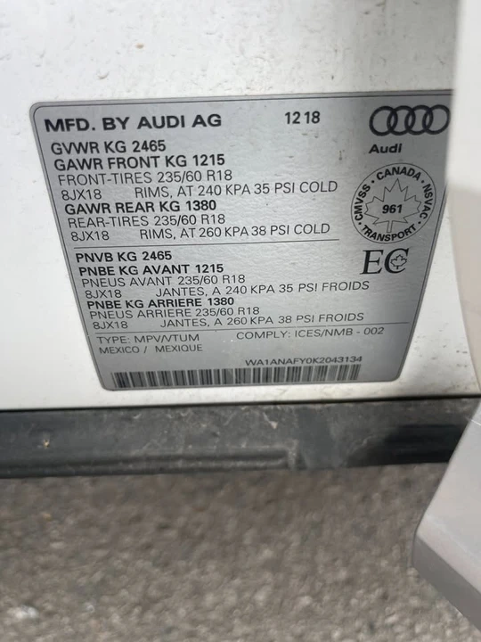 2019 Audi FY Q5 - Image 14 of 14