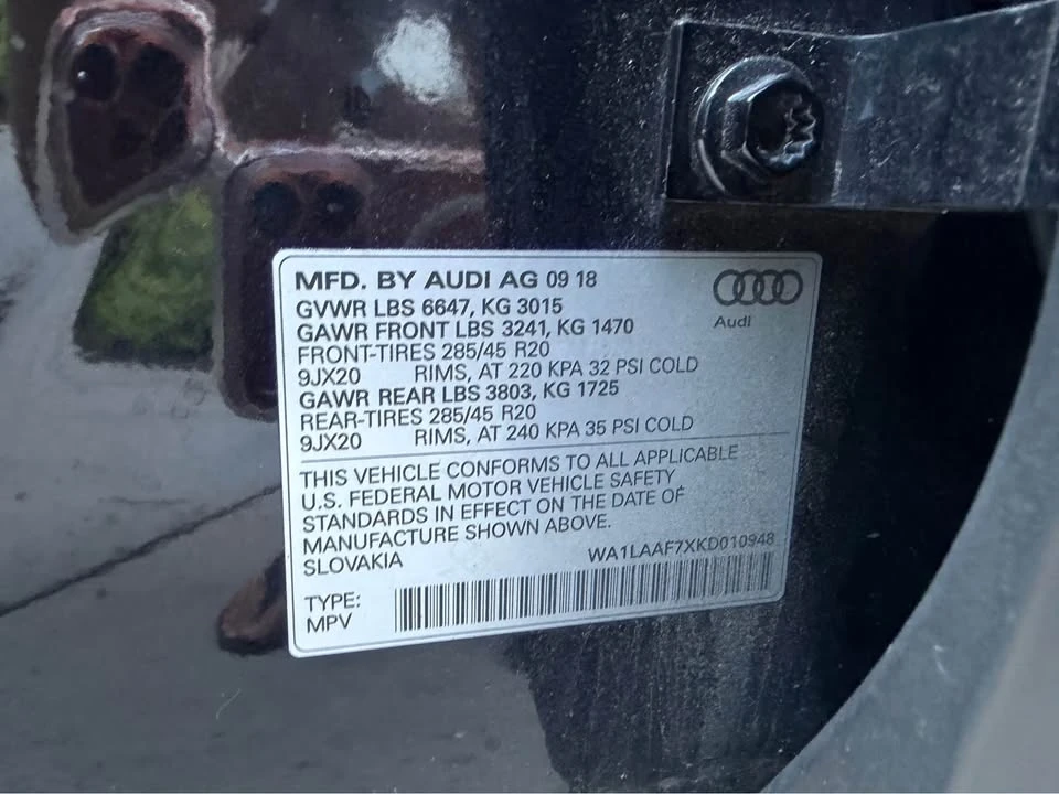 2019 Audi 4M Q7 - Image 12 of 18