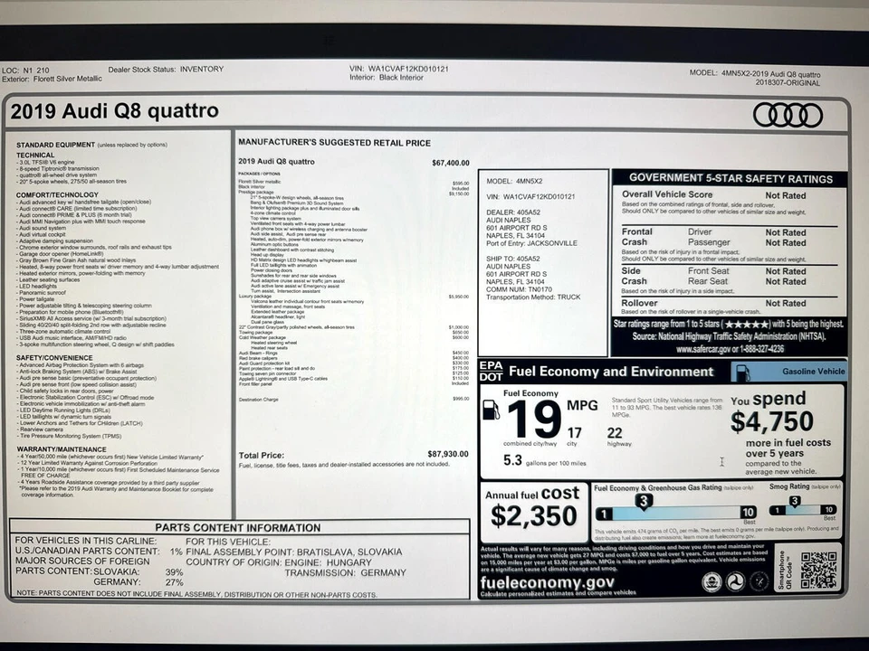 2019 Audi Q8 - Image 2 of 17