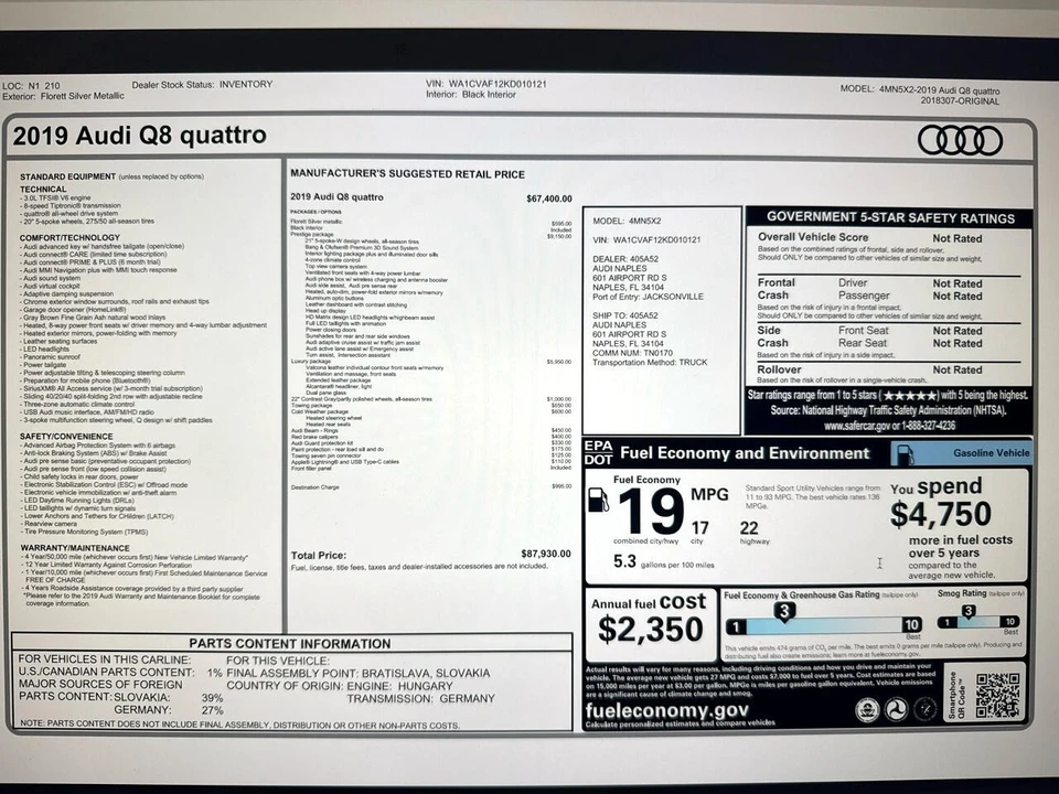2019 Audi Q8 - Image 2 of 17